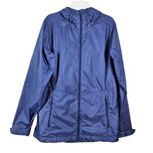 Columbia Womens Lightweight Jacket Drawstring Hood Size Small Water Resistant
